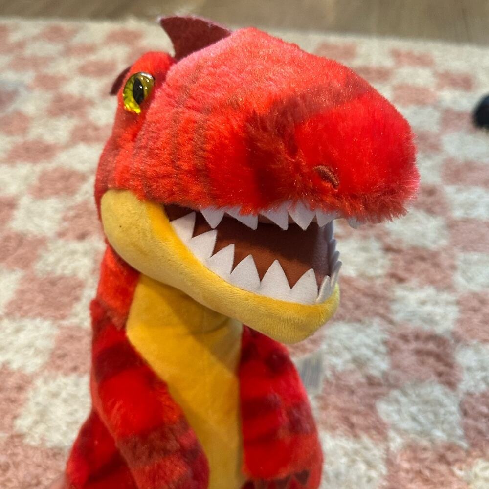 Build-A-Bear Red Raptor Dino Stuffed Animal 15” - Picture 4 of 7